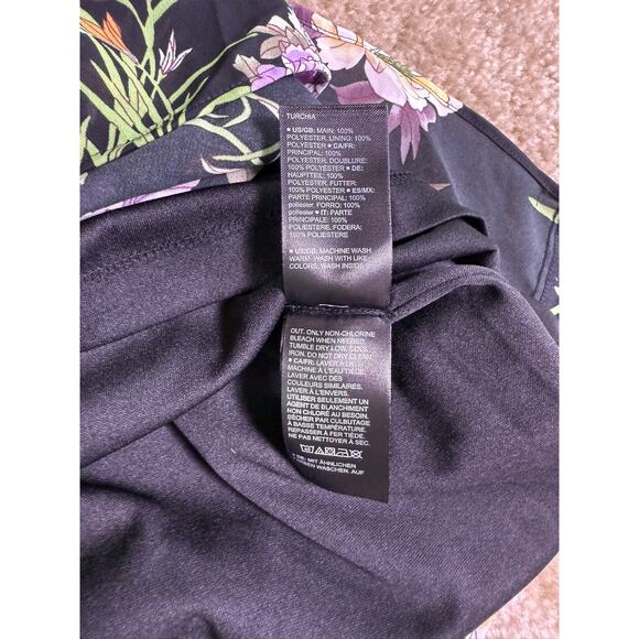 Truth And Fable Women’s Black Floral Shoulder Frill Dress Size XL E125 - Picture 7 of 10